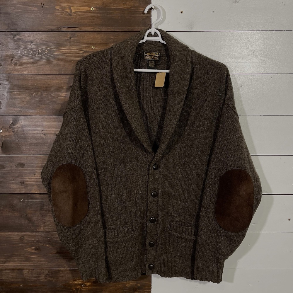 VTG Eddie Bauer Brown Wool Cardigan